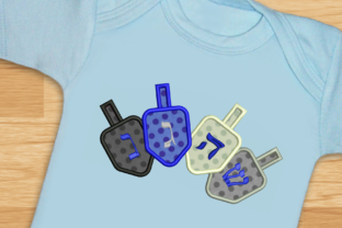 Adding Festive Flair: A Designer's Review of 4 Hanukkah Dreidels Applique