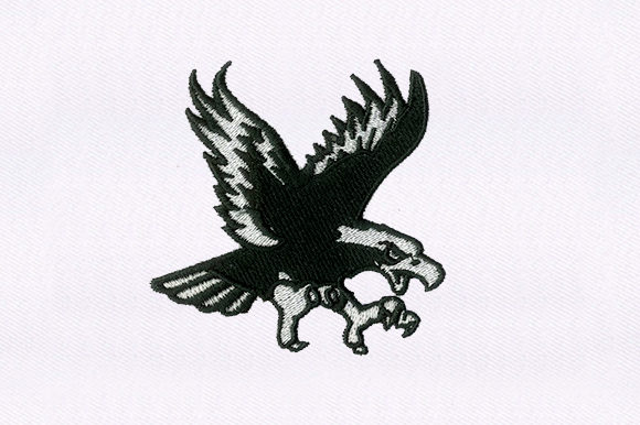 Flying Falcon Attack: A Bold Embroidered Statement for Boutique Apparel