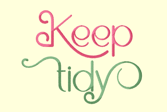 Keep Tidy Lettering: A Thoughtful Embroidery Statement
