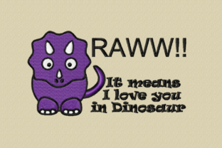 Raww I Love You: A Designer's Take on Dino-Love Embroidery