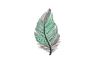 Teal Feather Embroidery for Boho Crafters